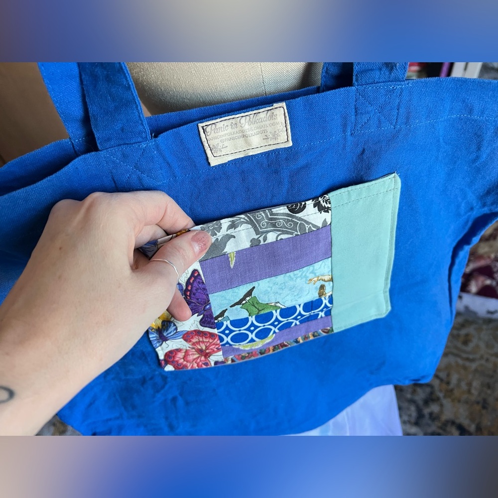 💙 Tote Bag with Yo-yos ! 💙 - Picture 5 of 17